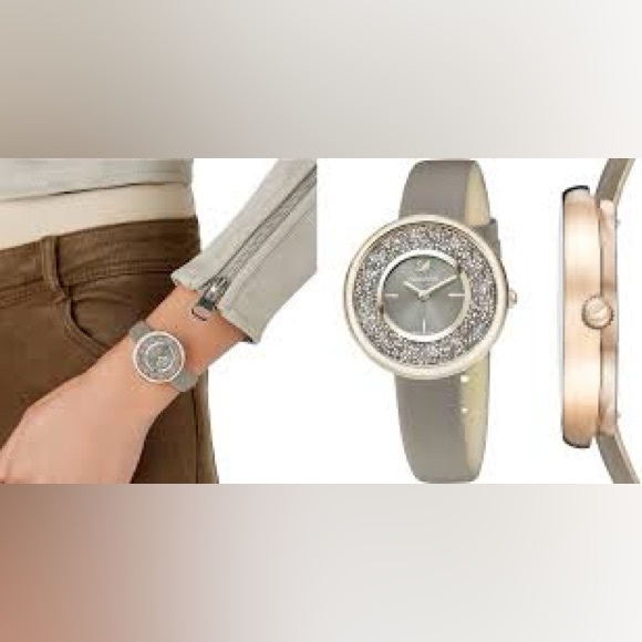 Beautiful Authentic Swarovski Ladies watch $380 retail. Stardust leather watch - Picture 12 of 12